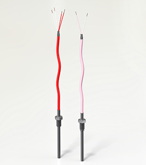 Threaded temperature sensor with cable 22